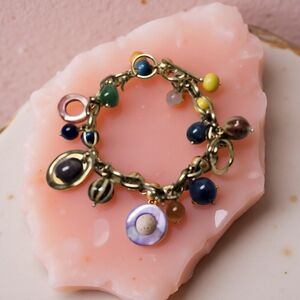 Brasstone Multicolor Charm Bracelet